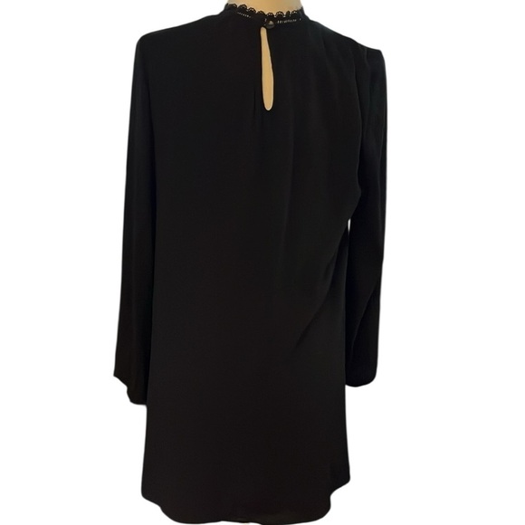 On the Road Black Lace Long Sleeve Midi Dress Size Medium - Picture 2 of 8